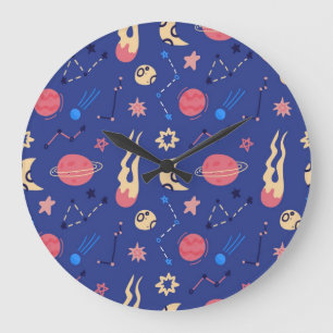Space pattern large clock