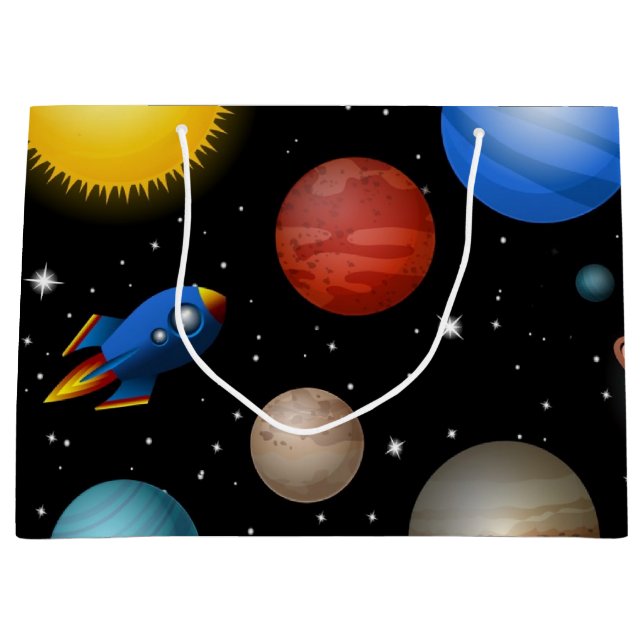 Space pattern large gift bag (Front)