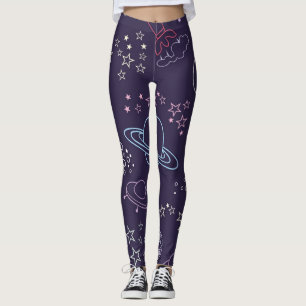 Space pattern leggings