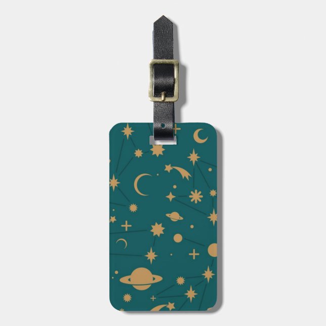 Space pattern luggage tag (Front Vertical)
