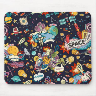 Space pattern mouse pad