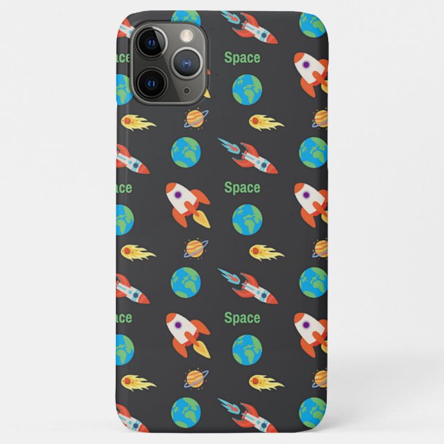 Space pattern on black Case-Mate iPhone case (Back)