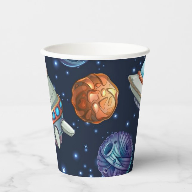 Space pattern paper cups (Front)