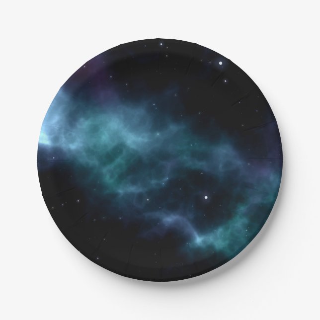 Space pattern paper plate (Front)