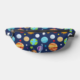 Space Pattern, Planets, Stars, Cosmos, Galaxy Bum Bags