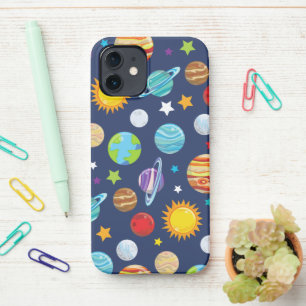 Space Pattern, Planets, Stars, Cosmos, Galaxy iPhone 12 Case