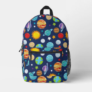 Space Pattern, Planets, Stars, Cosmos, Galaxy Printed Backpack