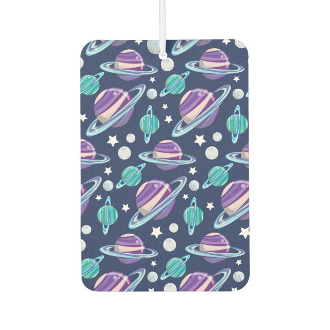 Space Pattern, Planets, Stars, Galaxy, Cosmos Car Air Freshener (Front)