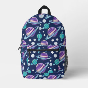 Space Pattern, Planets, Stars, Galaxy, Cosmos Printed Backpack