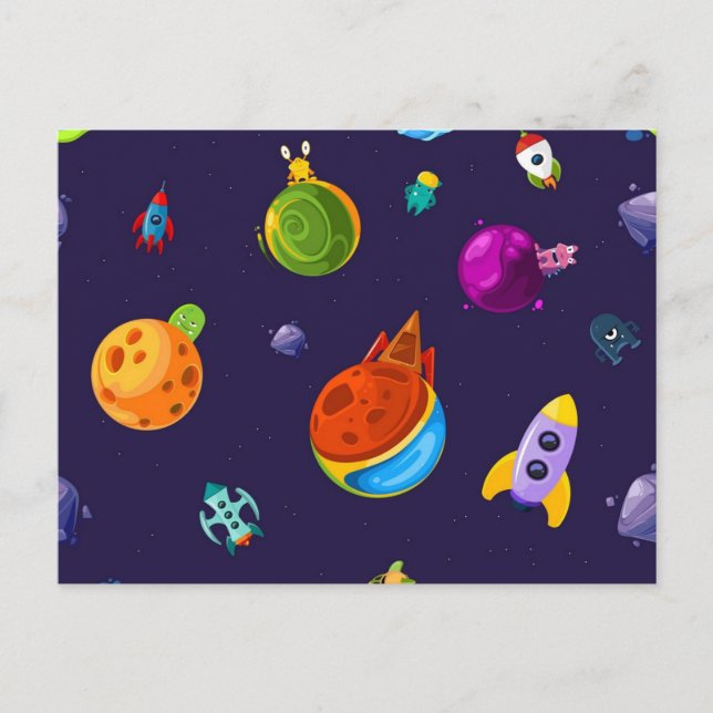 Space pattern postcard (Front)
