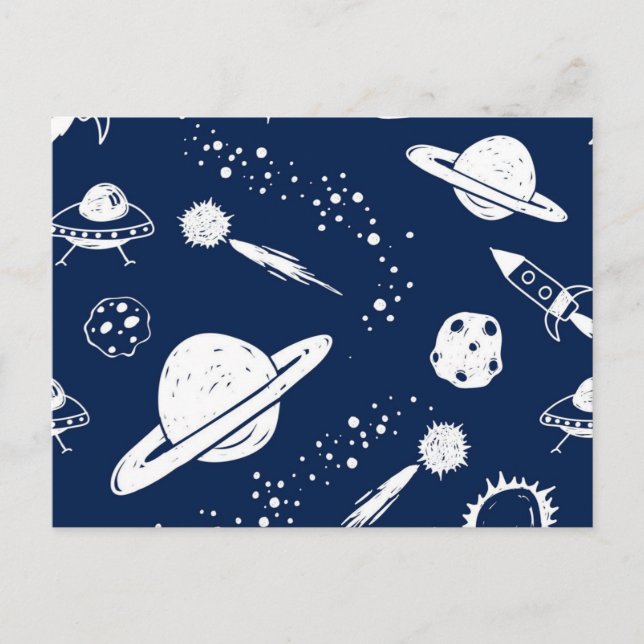 Space pattern postcard (Front)