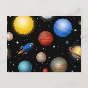 Space pattern postcard