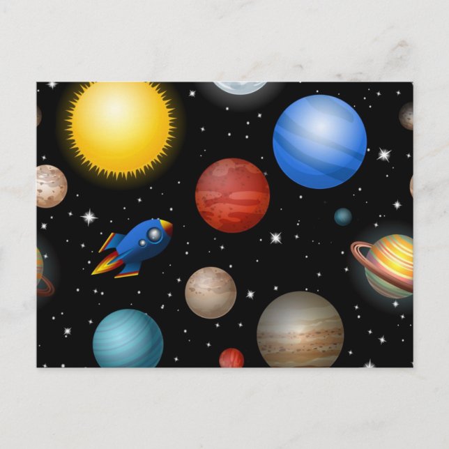 Space pattern postcard (Front)
