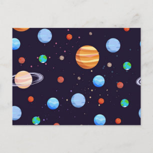 Space pattern postcard