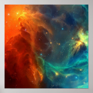 Space pattern poster