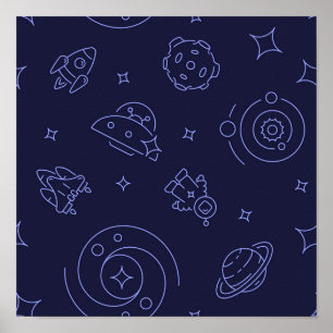 Space pattern poster
