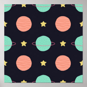 Space pattern poster