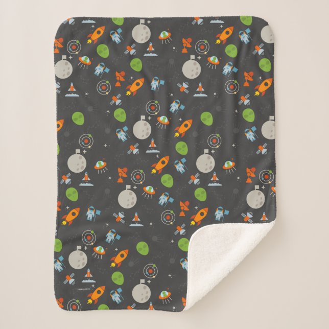 Space Pattern Sherpa Blanket (Front)