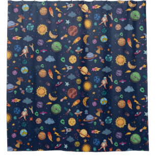Space Pattern Shower Curtain