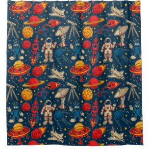 Space Pattern Shower Curtain
