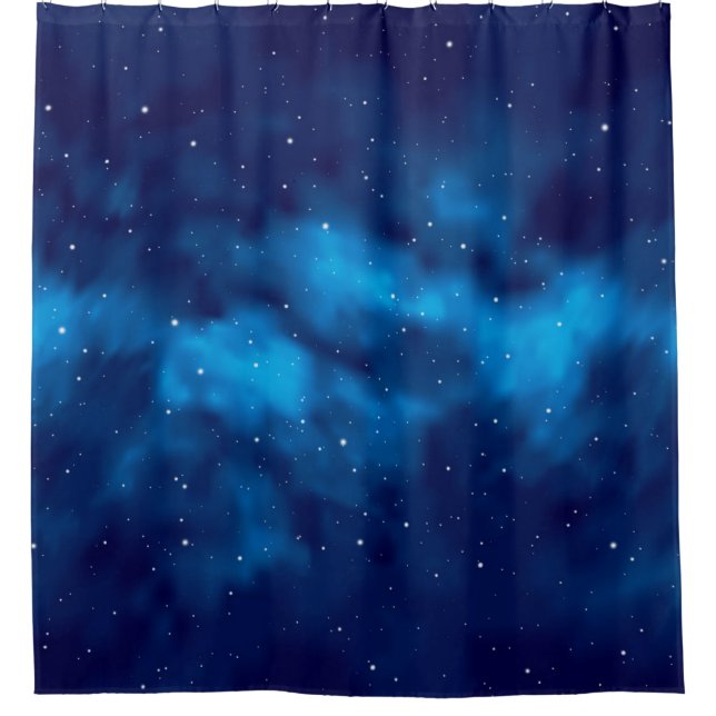 Space pattern shower curtain (Front)