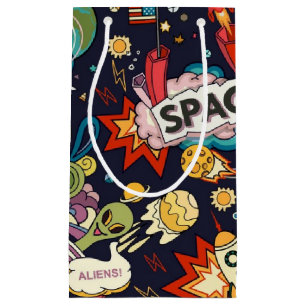 Space pattern small gift bag