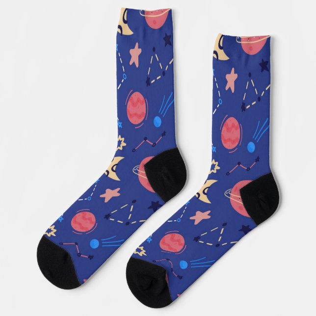 Space pattern socks (Left)