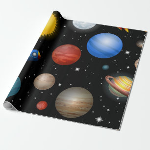 Space pattern wrapping paper