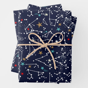 Space Pattern  Wrapping Paper Sheet