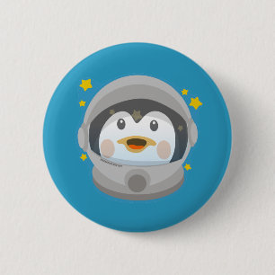 Space Penguin 6 Cm Round Badge