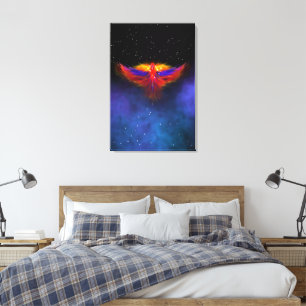 Space Phoenix Nebula Canvas Print