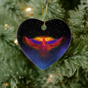 Space Phoenix Nebula Ceramic Tree Decoration