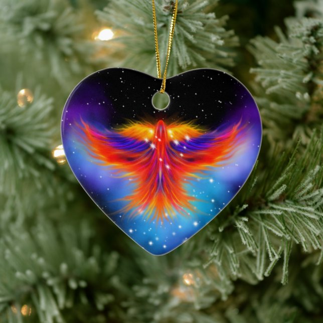 Space Phoenix Nebula Ceramic Tree Decoration (Tree)