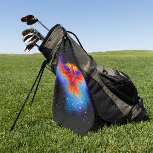 Space Phoenix Nebula Golf Towel
