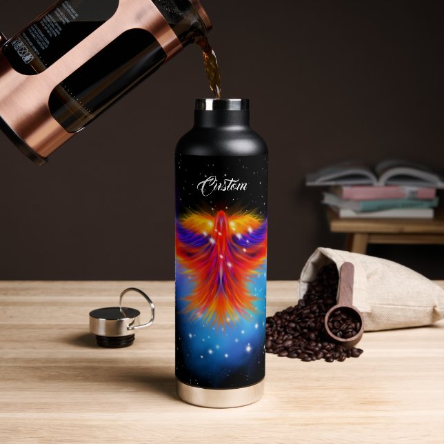 Space Phoenix Nebula Water Bottle (Coffee)