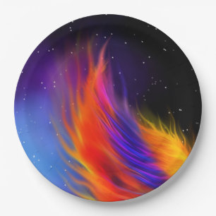 Space Phoenix Wing Paper Plate