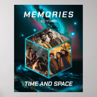 Space Photo Collage in 3D Poster