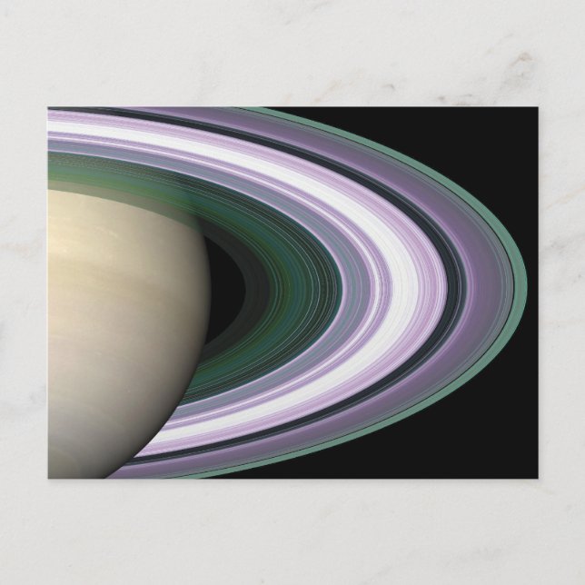 Space Photo Saturn's Rings Postcard (Front)
