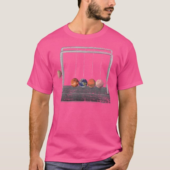 Space Physics Teacher Funny Gift Pendulum Planets  T-Shirt (Front)