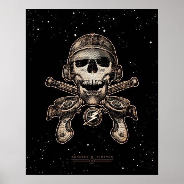 Space Pirate (rayguns) poster (16x20") (Front)
