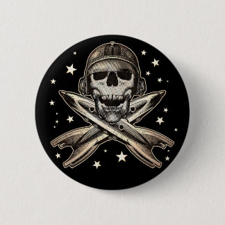Space Pirate Round Button