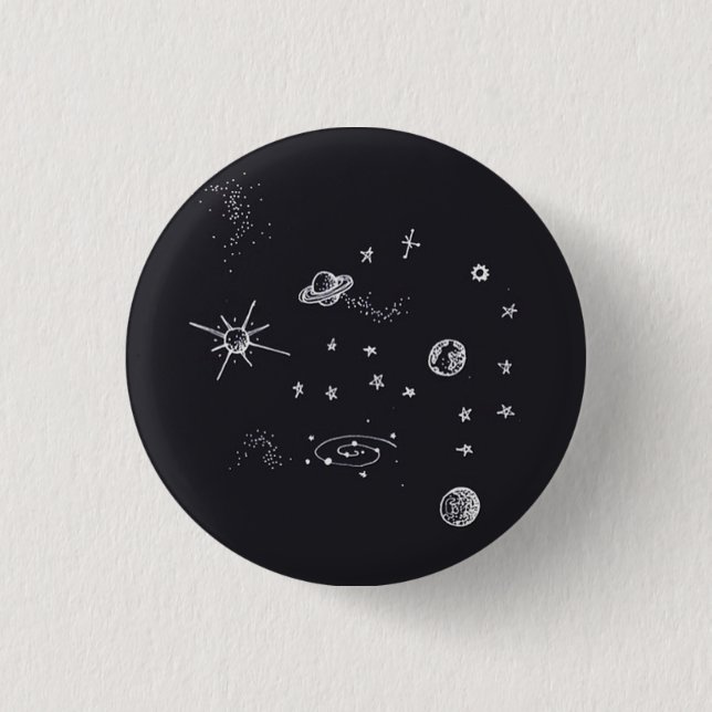 Space Planets 3 Cm Round Badge (Front)