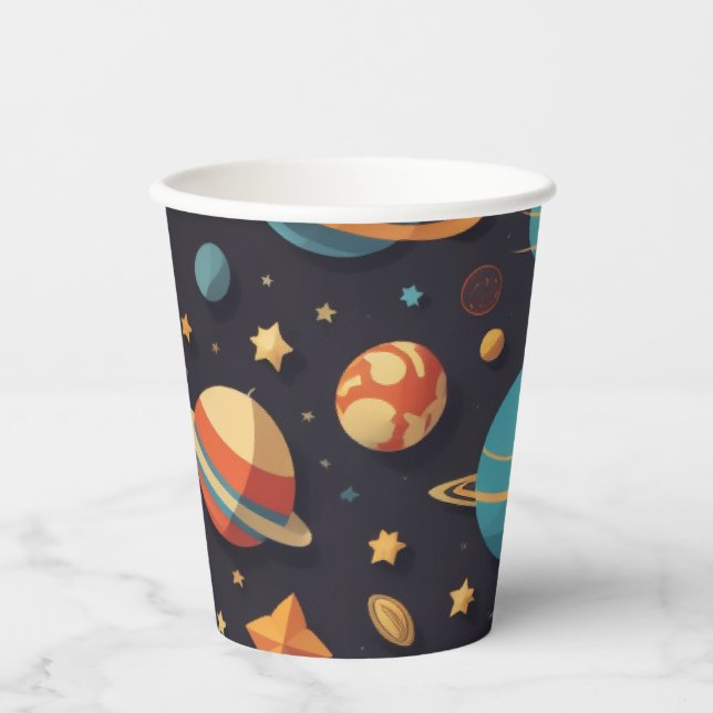 space planets paper cups (Front)
