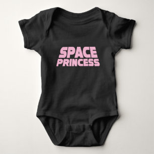 Space Princess - Baby Jersey Bodysuit (Black)