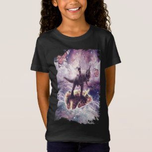 Space Pug Riding Dinosaur - Taco T-shirt