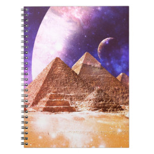 Space Pyramids Spiral Notebook