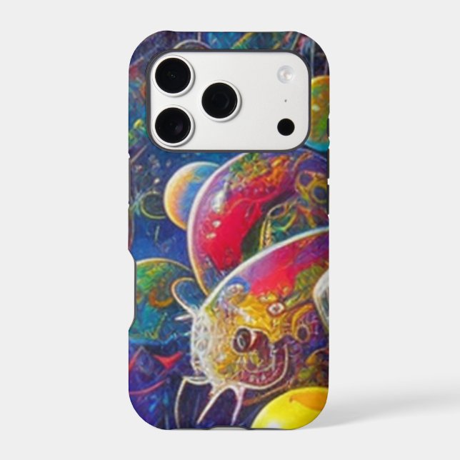 Space Race closeup Apple iPhone 17 Pro Tough case (Back)