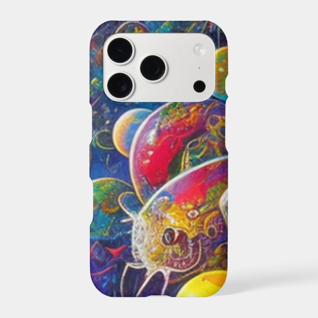 Space Race closeup Apple iPhone Pro 17 Slim case (Back)