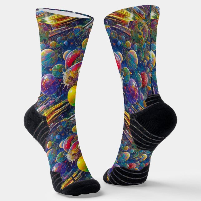Space Race high performance socks (Angled)