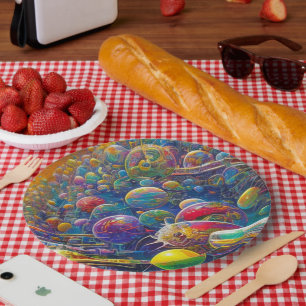 Space Race large paper plates
